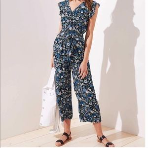 LOFT Floral Jumpsuit